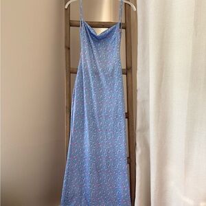 Floral Blue Maxi Dress